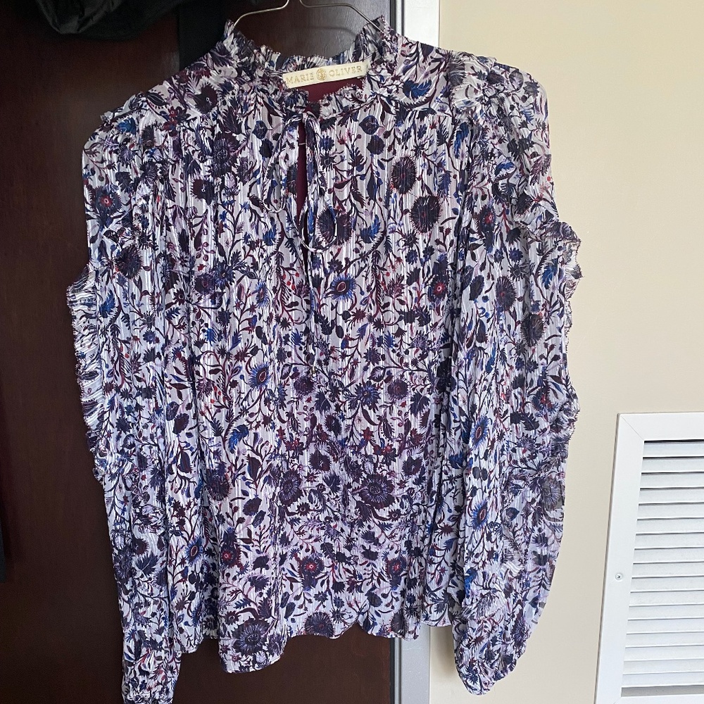 Haley Floral Silk Blend Blouse